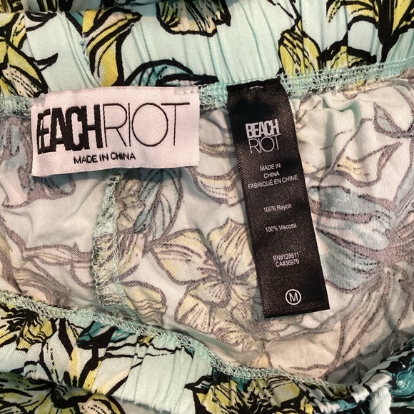 Beach Riot Lounge Pants Blue Lagoon Floral Print Size M - Picture 6 of 6